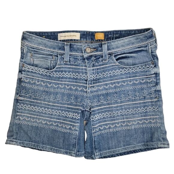 Pilcro & the Letterpress Anthropologie The Stet Jean Shorts 27 - Picture 2 of 7